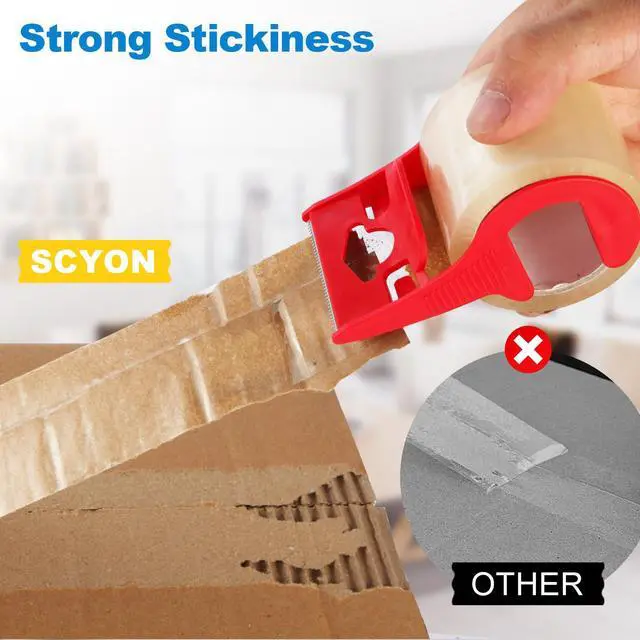 Alt view image 6 of 7 - Packing Tape, Clear Packing Tape with Dispenser, 1.88 in. x 22.2 yd., 3 Noiseless Shipping Tape Rolls, 2 mil, Tranparent Package Tape for Moving Boxes, Mailing Supplies.