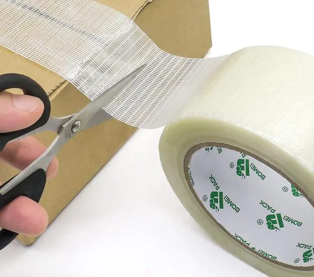 Alt view image 7 of 7 - Transparent Bi-Directional Filament Strapping Tape, 6.7 Mil x 2 Inch x 30yds, Fiberglass Reinforced Tape