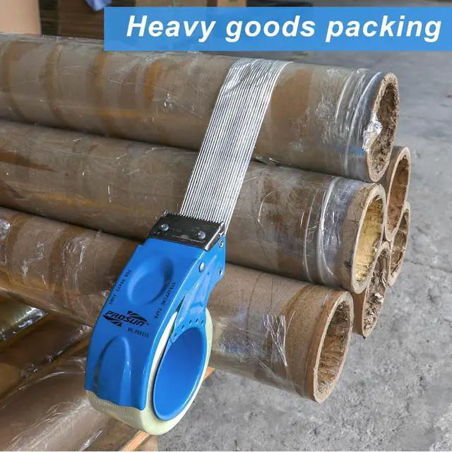 Alt view image 6 of 7 - Strapping Tape 2Inch with Dispenser, Heavy Duty Fiberglass Reinforced Packing Tape with String for Moving and Shipping, 4Rolls x 5.5Mil x 35Yds, Total 140Yds