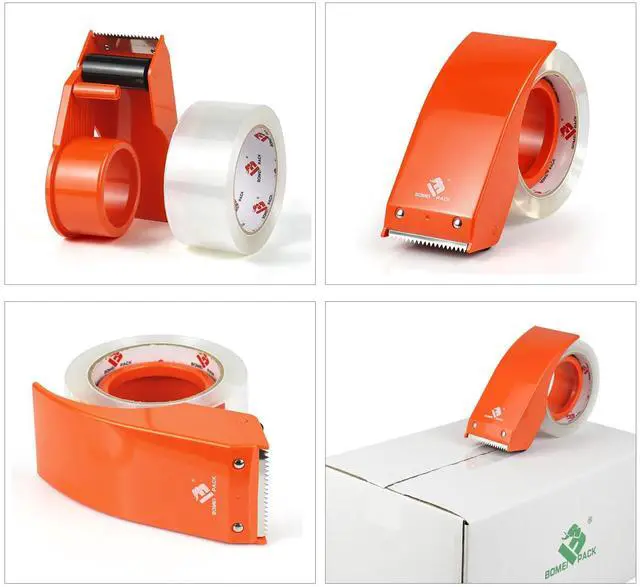 Alt view image 4 of 7 - Heavy Duty Packing Tape with Dispenser 1.88'' x 66 YDs, Clear Box Tape for Packaging Shipping Moving Storage and Mailing, Strong Package Tape 2 Rolls + 2 Dispensers, Total 132 YDs