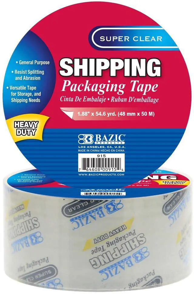 Main image of Super Clear Heavy Duty Packing Tape 1.88" x 54.6 Yards, Shipping Mailing Moving Sealing Tapes, 1-Unit