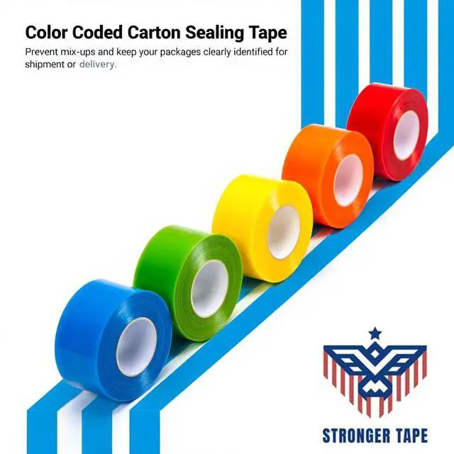 Alt view image 3 of 5 - Orange Carton Sealing Tape, Packing Tape, Moving Tape 2" x 110 Yard,2.0 mil Thick, Heavy Duty (1 Roll)