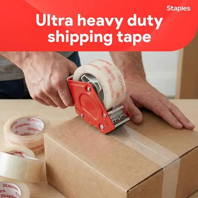 Alt view image 2 of 6 - Ultra HeavyDuty Packing Tape, 1.88 x 54.6 Yards, Clear 6/Roll Pack