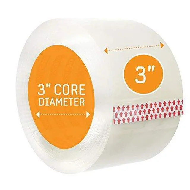 Alt view image 3 of 7 - Clear Packing Tape | 60 Yards Per Roll (6 Rolls) | 3 Inch Wide Heavy Duty Packing Tape 2.7mil Strong Adhesive for Moving Boxes, Shipping Cartons, Office Use, Storage (360 Yards)