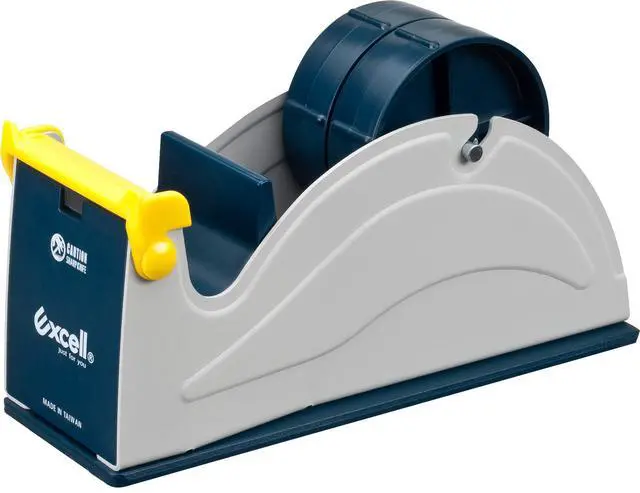 Main image of Excell ET-12270 Blue/Grey Premium Twin-Roll Steel Desk Top Dispenser: 2 in. Wide (3 in. core)