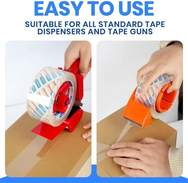 Alt view image 6 of 7 - Packing Tape Shipping Tape Packaging Tape for Moving Boxes Heavy Duty Clear, 55M Per Roll 1.88 Inch Width,2.7Mil