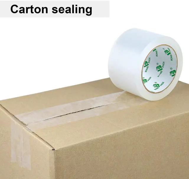 Alt view image 2 of 7 - Clear Heavy Duty Packing Tape, 3 inch x 55 Yards, Industrial Grade 3'' Wide Shipping Tape Refills for Box Office Moving, Packaging and Mailing
