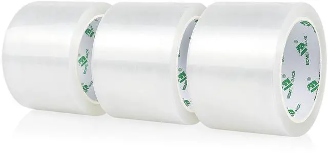 Main image of Clear Heavy Duty Packing Tape, 3 inch x 55 Yards, Industrial Grade 3'' Wide Shipping Tape Refills for Box Office Moving, Packaging and Mailing