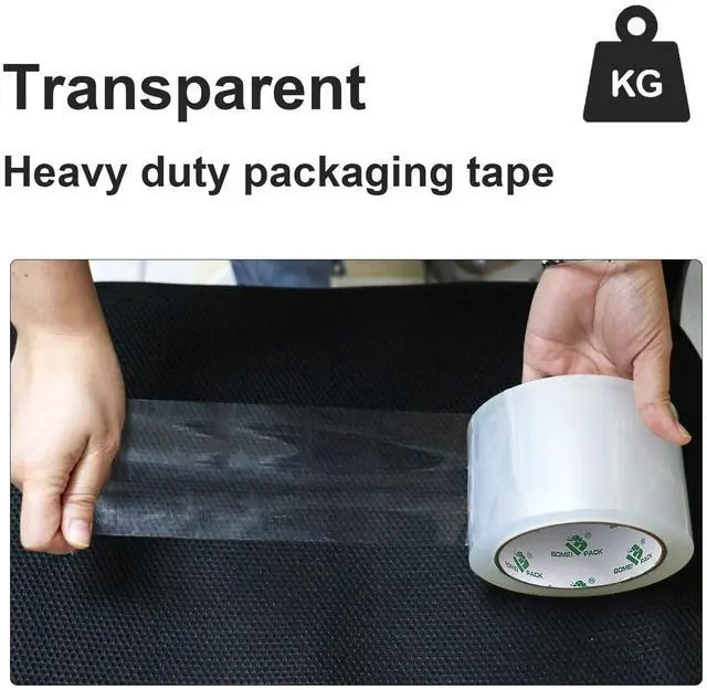 Alt view image 5 of 7 - Clear Heavy Duty Packing Tape, 3 inch x 55 Yards, Industrial Grade 3'' Wide Shipping Tape Refills for Box Office Moving, Packaging and Mailing
