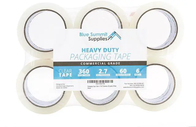 Main image of Clear Packing Tape, 1.88" x 60 yd, 2.7mil, 6 Pack