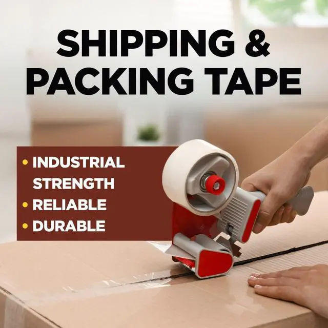 Alt view image 2 of 7 - Commercial Grade Shipping Packaging Tape, 1.88" x 54.6 yd, for Tough, Industrial Use, 1 Roll (3750)