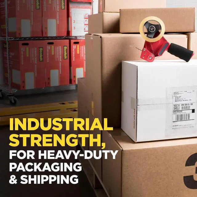 Alt view image 7 of 7 - Commercial Grade Shipping Packaging Tape, 1.88" x 54.6 yd, for Tough, Industrial Use, 1 Roll (3750)