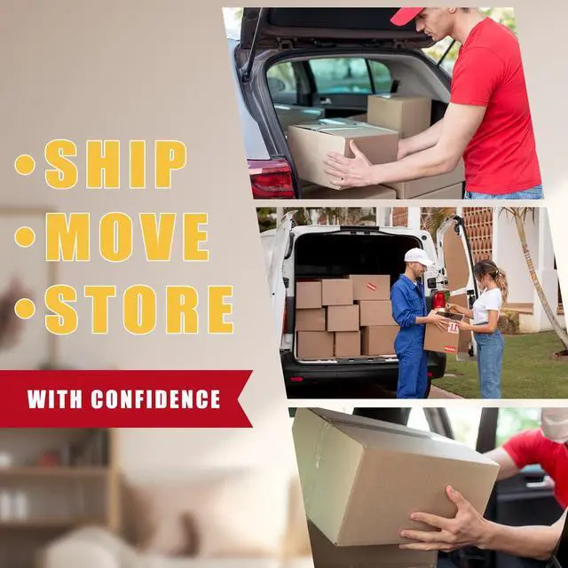 Alt view image 7 of 7 - Heavy Duty Packing Tape for Moving Boxes and Packaging Supplies, Total 390y, 6 Rolls Clear Moving Tape with Dispenser and Utility Knife, 1.89in. X65yd, Mailing and Moving Supplies, Father's Gifts