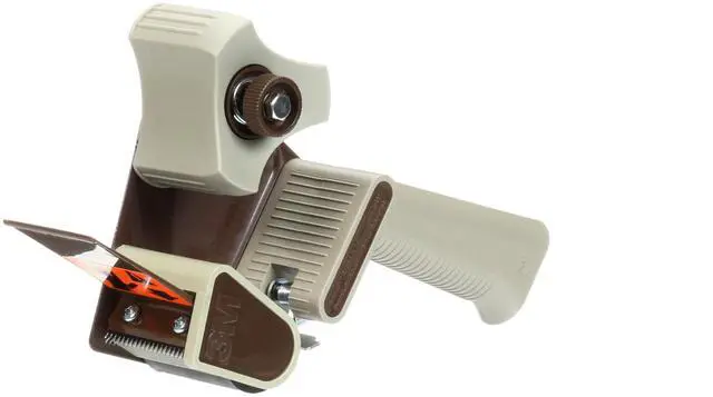 Main image of Scotch - 21200190087 H180 Industrial Packing Tape Dispenser for 2" Tape Lightweight and Portable for Commercial Packaging, Shipping, Moving, Carton and Box Sealing, Gray (19008), Metal, Plastic