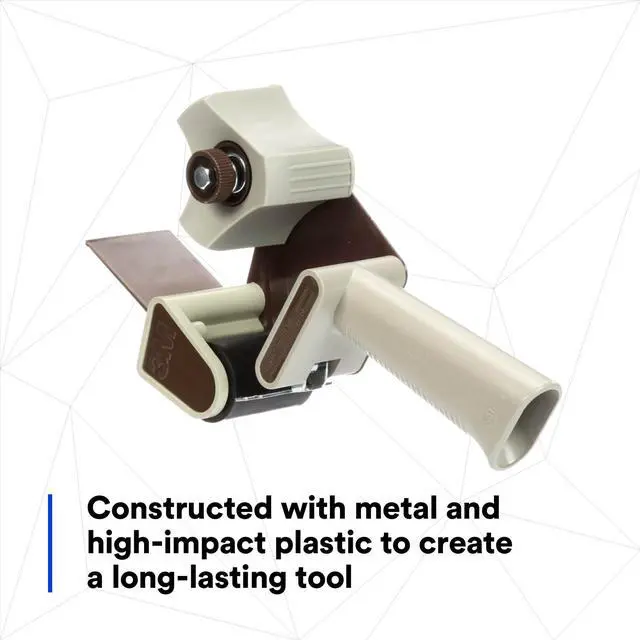 Alt view image 6 of 7 - Scotch - 21200190087 H180 Industrial Packing Tape Dispenser for 2" Tape Lightweight and Portable for Commercial Packaging, Shipping, Moving, Carton and Box Sealing, Gray (19008), Metal, Plastic