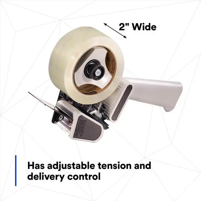 Alt view image 7 of 7 - Scotch - 21200190087 H180 Industrial Packing Tape Dispenser for 2" Tape Lightweight and Portable for Commercial Packaging, Shipping, Moving, Carton and Box Sealing, Gray (19008), Metal, Plastic