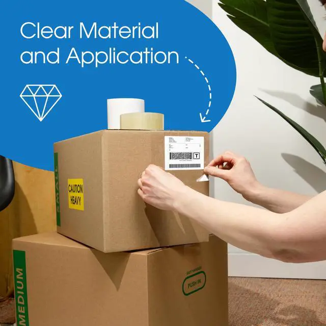 Alt view image 3 of 7 - 3" X 60 yd Clear Packing Tape Rolls - 12 of Wide Heavy Duty Tape for Packing, Moving, Shipping, and More - 2.7 Mil