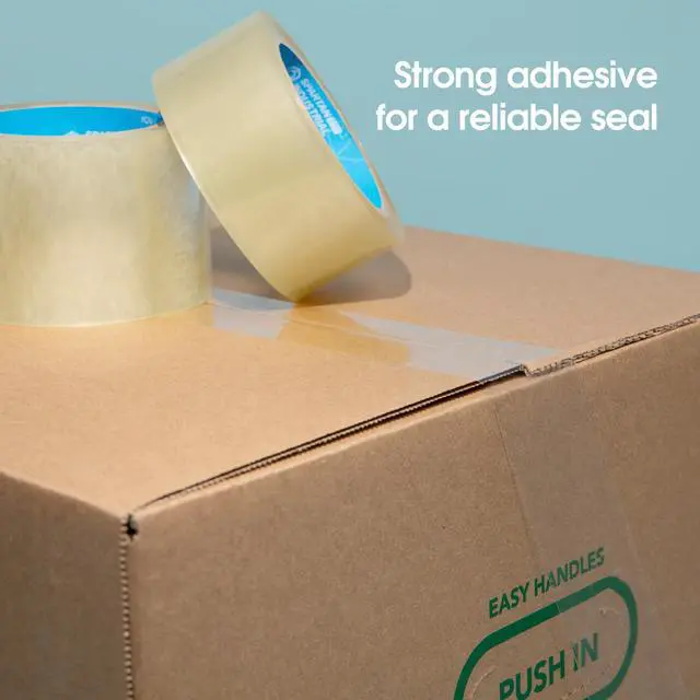 Alt view image 5 of 7 - 3" X 60 yd Clear Packing Tape Rolls - 12 of Wide Heavy Duty Tape for Packing, Moving, Shipping, and More - 2.7 Mil