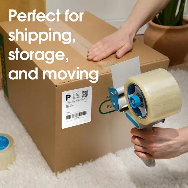Alt view image 6 of 7 - 3" X 60 yd Clear Packing Tape Rolls - 12 of Wide Heavy Duty Tape for Packing, Moving, Shipping, and More - 2.7 Mil