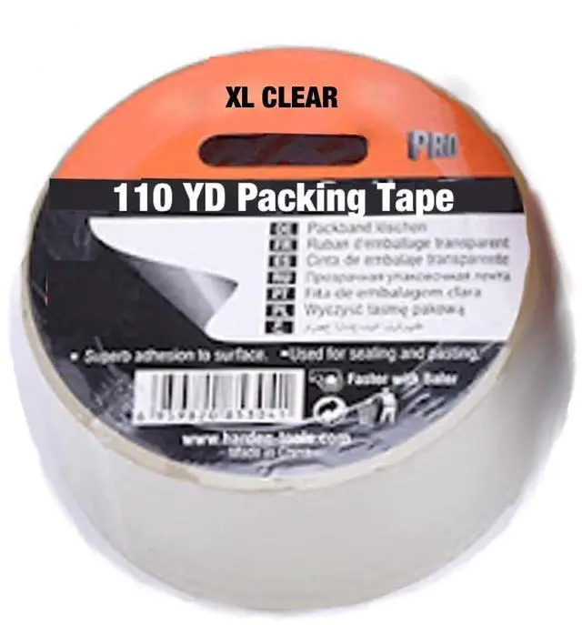 Main image of Harden Heavy Duty Clear Packing Tape 1.88 Inch x 110 Yard - Industrial Grade Packaging Tape for Shipping, Mailing, Moving - Strong Adhesive Refill Roll for Tape Dispenser or Tape Gun (1)