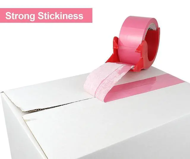 Alt view image 6 of 7 - Pink Packing Tape with Dispenser, 2.6 Mil 1.88 Inch x 60 Yards, 6 Refills Rolls Pink Box Tape for Moving, Shipping and Packaging