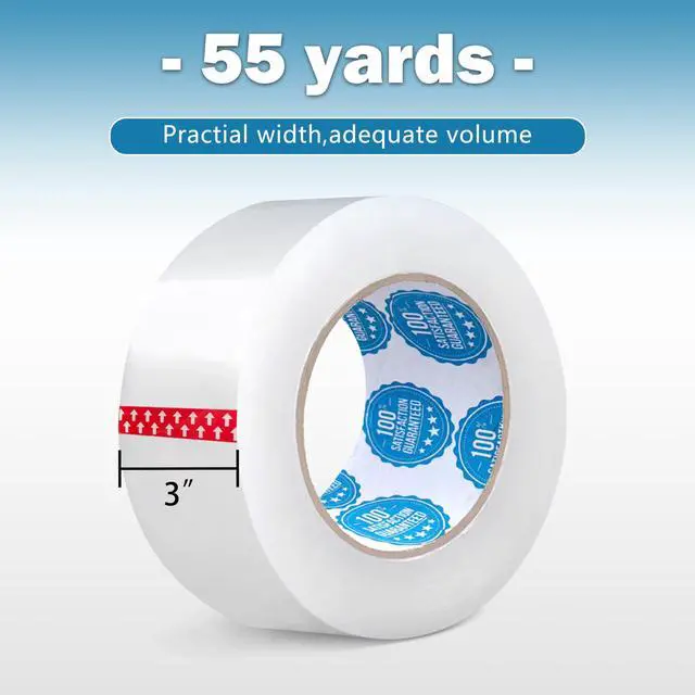 Alt view image 2 of 6 - Clear Packing Tape, 2 Inches x 55 Yards, 1.8 Mil Thick, Acrylic Adhesive, 36 Rolls, for Packaging, Carton Sealing, Storage, Moving