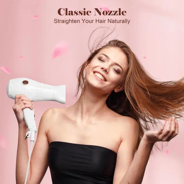Alt view image 6 of 7 - Mini with Diffuser&Concentrator,110~250V Dual Voltage Hair Dryer Blow Dryer Mini Size for European Travel, Portable Blow Dryers for Women and Men with EU Plug