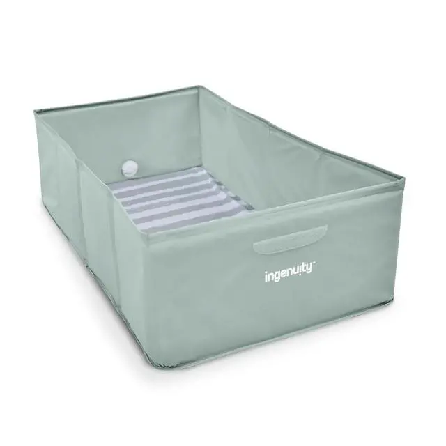 Alt view image 4 of 7 - Tuckaway Toddler Folding Tub, Converts Shower to Tub, Folds to Store, Easy to Clean, No Assembly Required, Portable Baby Bathtub for Travel, 12M-5Y, Green