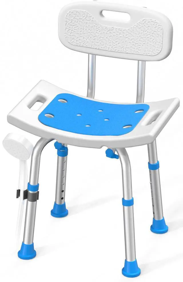 Main image of Shower Chair for Inside Shower with Removable Back, 400 lbs Heavy Duty Bath Seat for Bathtub, Safety Bath Stool for Seniors and Disabled, Aluminum Alloy Frame
