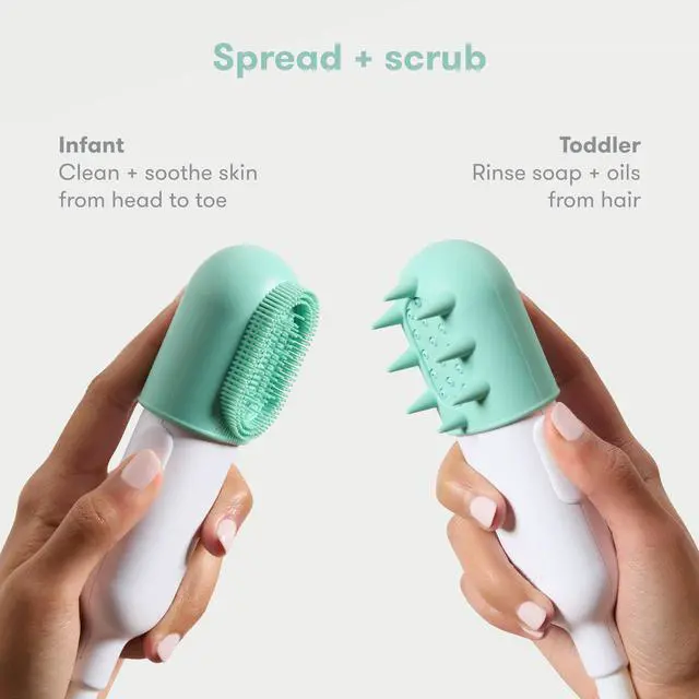 Alt view image 4 of 6 - Baby Control The Flow Bathtub Sprayer Attachment for Baby Bathtub, Shower Head with Scalp Massager, Control Waterflow with 2 Pressure Modes