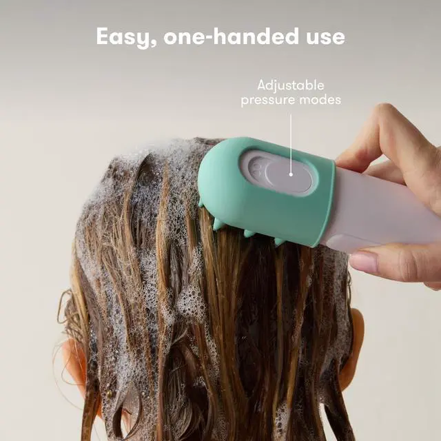 Alt view image 3 of 6 - Baby Control The Flow Bathtub Sprayer Attachment for Baby Bathtub, Shower Head with Scalp Massager, Control Waterflow with 2 Pressure Modes