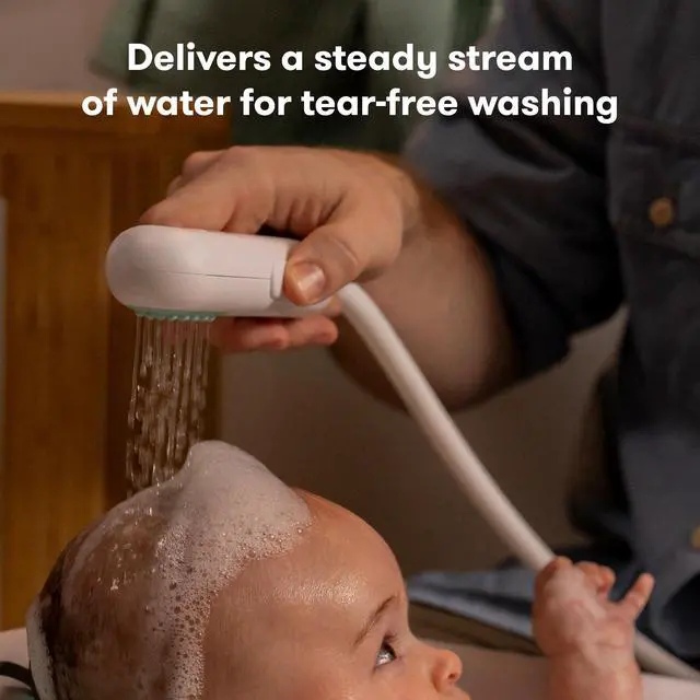 Alt view image 2 of 6 - Baby Control The Flow Bathtub Sprayer Attachment for Baby Bathtub, Shower Head with Scalp Massager, Control Waterflow with 2 Pressure Modes