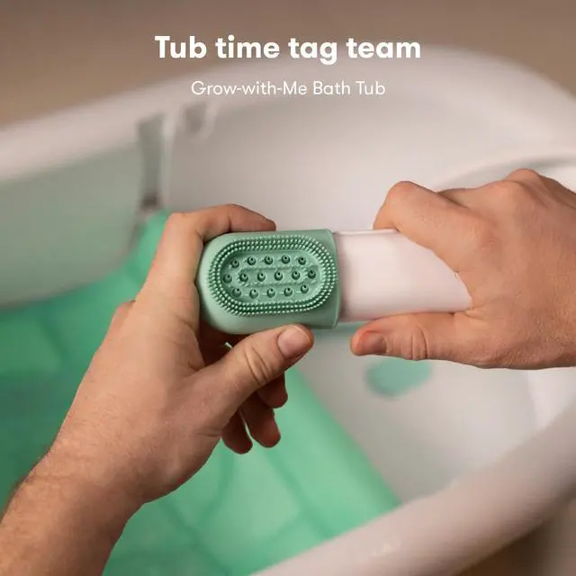 Alt view image 6 of 6 - Baby Control The Flow Bathtub Sprayer Attachment for Baby Bathtub, Shower Head with Scalp Massager, Control Waterflow with 2 Pressure Modes