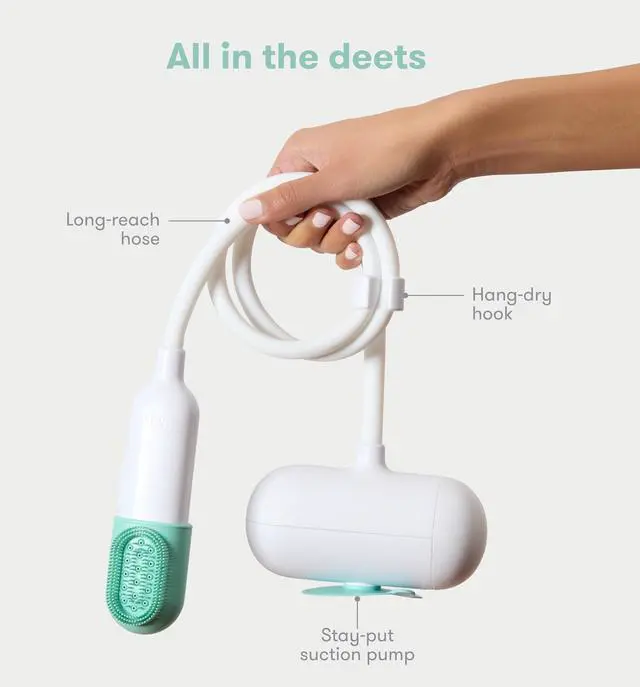 Alt view image 5 of 6 - Baby Control The Flow Bathtub Sprayer Attachment for Baby Bathtub, Shower Head with Scalp Massager, Control Waterflow with 2 Pressure Modes