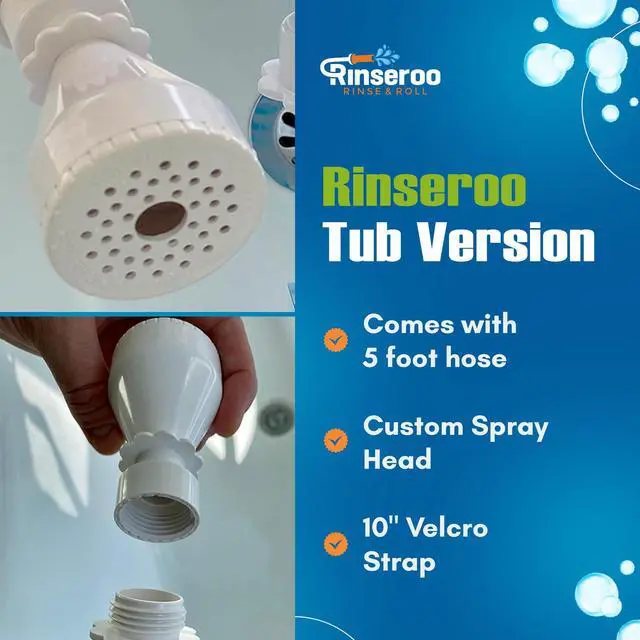 Alt view image 6 of 7 - Slip-On Bathtub Faucet Sprayer Attachment. Ultra-Flex Dog Shower Hose Adapter Portable Hose Attachment with Sprayer Pet Showerhead Attach Tub Spout 5 Foot Hose. No Install for Speedy Washing