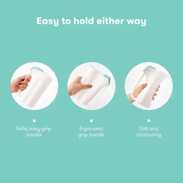 Alt view image 5 of 6 - Baby Control The Flow Bath Rinse Cup, Tear Free Rinser to Wash Hair and Body with Easy Grip Handle and Removable Rain Shower, Made in USA