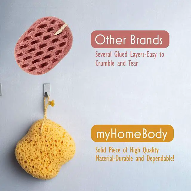 Alt view image 7 of 7 - Bath Sponge, Foam Loofah, Body Scrubber for Bathing, Exfoliating Shower Pouf for Shower Large Size, Lots of Lather, Curvy, 2 Pack