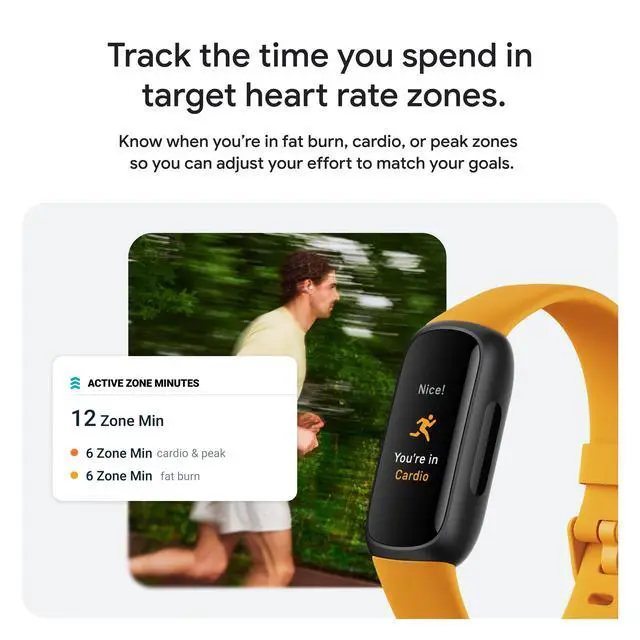 Alt view image 2 of 7 - Inspire 3 Health & Fitness Tracker with Stress Management, Workout Intensity, Sleep Tracking, 24/7 Heart Rate - 3-Month Google Health Premium Membership Included - Midnight Zen/Black