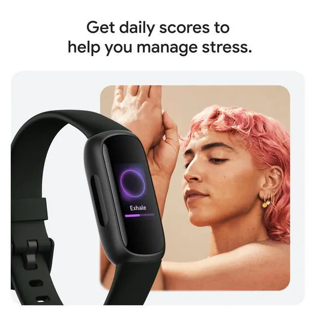 Alt view image 3 of 7 - Inspire 3 Health & Fitness Tracker with Stress Management, Workout Intensity, Sleep Tracking, 24/7 Heart Rate - 3-Month Google Health Premium Membership Included - Midnight Zen/Black