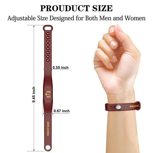 Alt view image 2 of 7 - Bible Verse Bracelet,Silicone Daily Bible Verse Bracelet,NFC-Enabled Jesus Bracelets for IOS and Android,Christian Gifts for Women,Birthday Gifts for Women,Men,Teens Gift For Mom and Father (Red Wine)