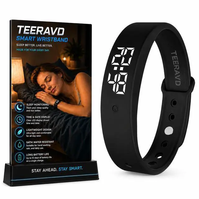 Main image of Vibrating Alarm Wristband for Heavy Sleepers Silent Wrist Clock Vibration Watch Bracelet Shock Wake up Deaf People with Band Wearable alarmas para despertar Shocking Extremely deep Bed Shaker