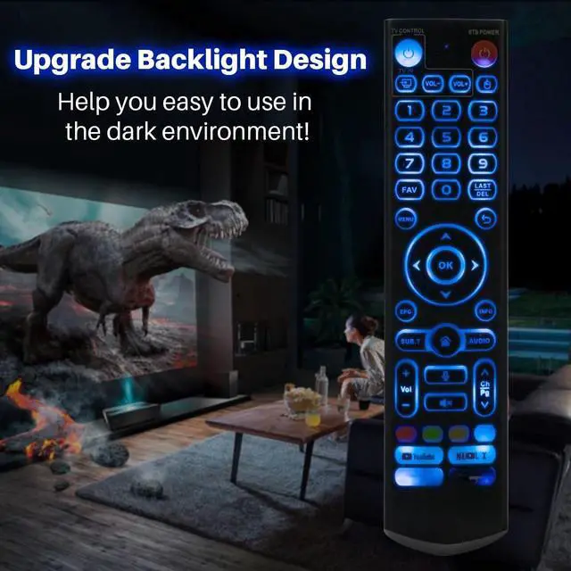 Alt view image 5 of 5 - Easy to Use Backlit Remote for vSeeBox V5 Pro, V3 Plus, V2 Pro, V1 Pro, V1 Max, Elite, Max, Voice Remote Replacement with Strong Signal and Smooth Control