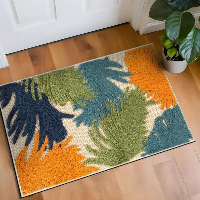 Main image of Lucca Contemporary Floral Indoor/Outdoor 2' X 3' Multi