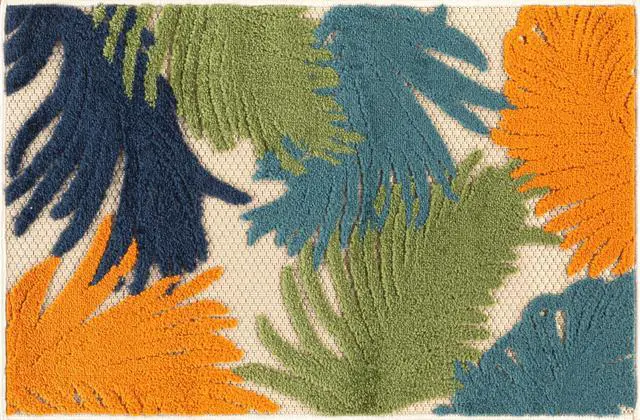 Alt view image 2 of 7 - Lucca Contemporary Floral Indoor/Outdoor 2' X 3' Multi