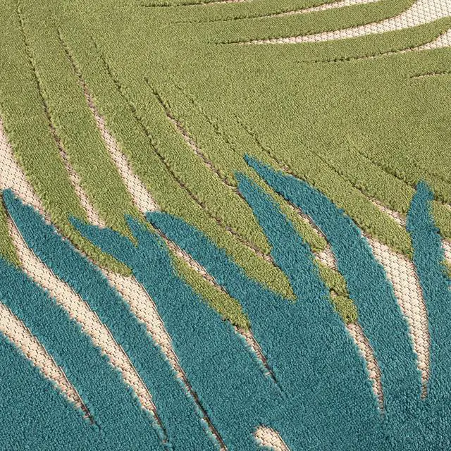 Alt view image 7 of 7 - Lucca Contemporary Floral Indoor/Outdoor 2' X 3' Multi