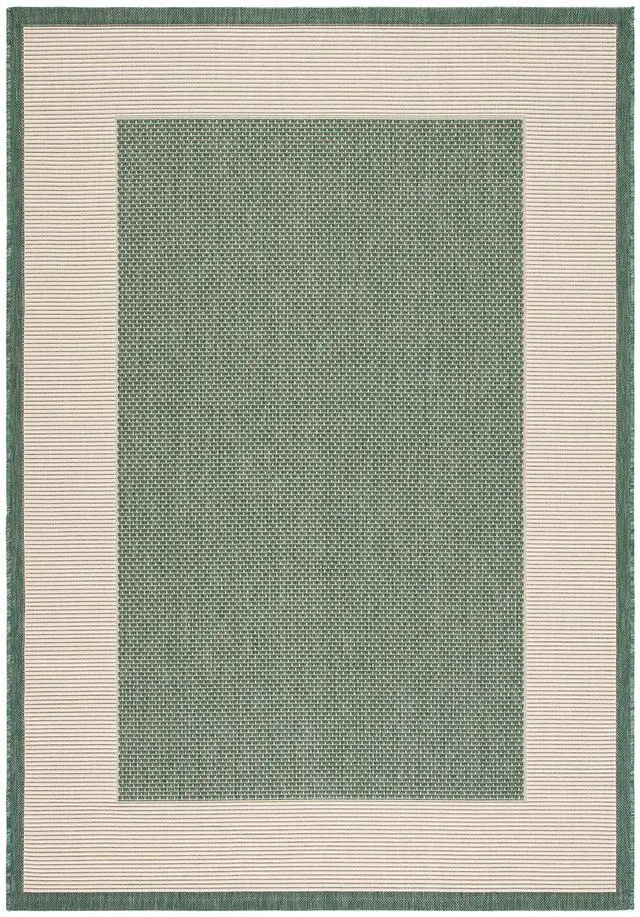 Alt view image 2 of 4 - Courtyard Collection 2'7" x 5' Dark Green/Beige CY7987 Indoor/ Outdoor Waterproof Easy Cleaning Patio Backyard Mudroom Area Rug