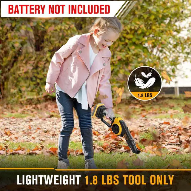 Alt view image 5 of 6 - Cordless Leaf Blower Compatible with DEWALT 20V Max Battery (Tool Only) 200MPH Small Electric Leaf Blowers w/ 3 Speeds Mode, Lightweight Mill Leaf Blowers Battery Powered for Patio