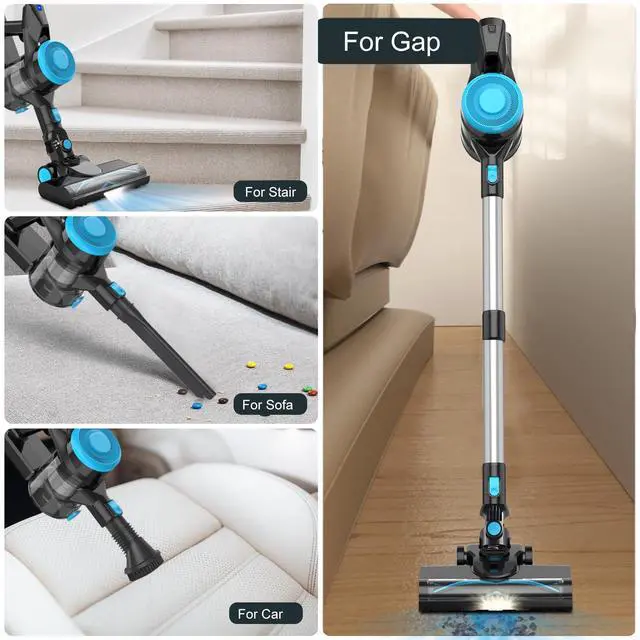 Alt view image 4 of 7 - Voltvac Lite Cordless Vacuum Cleaner for Home Pet Hair, Portable Handheld Rechargeable Vacuum (Black)