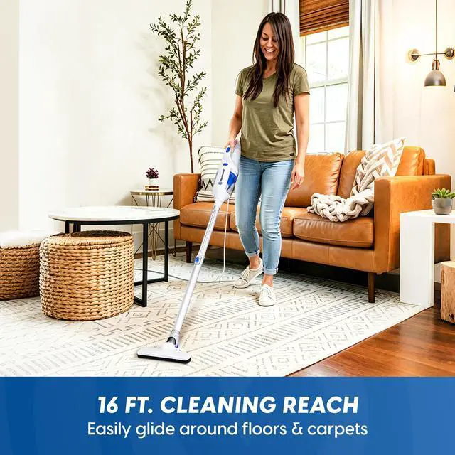 Alt view image 2 of 7 - Corded Stick Vacuum Cleaner 2 in 1 Ultra-Lightweight 14Kpa Power Suction Handheld Vacuum Cleaner with Washable HEPA Filter for Home, Car, Pet Hair, Carpet, Hard Floor