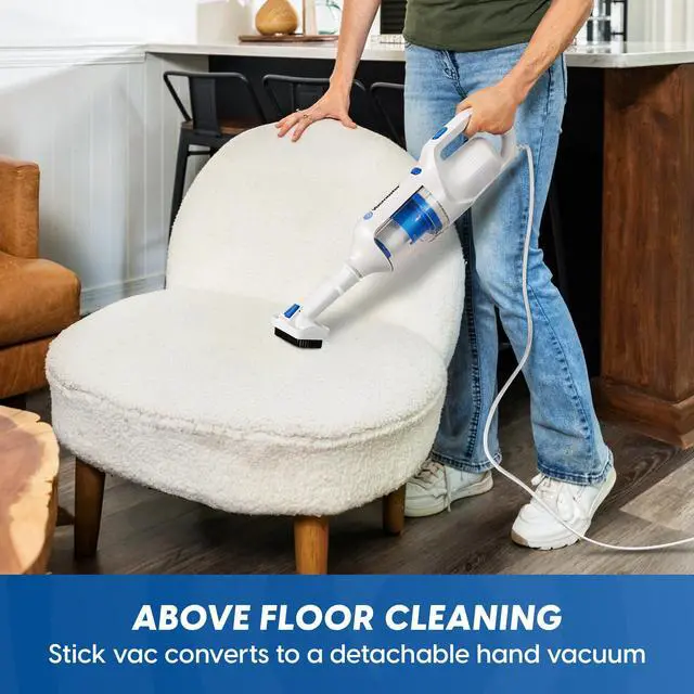Alt view image 3 of 7 - Corded Stick Vacuum Cleaner 2 in 1 Ultra-Lightweight 14Kpa Power Suction Handheld Vacuum Cleaner with Washable HEPA Filter for Home, Car, Pet Hair, Carpet, Hard Floor